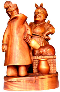 Семья 2007, деревянная скульптура, вид 3. Резьба по дереву. Сувенирная продукция. Бизнес сувенир. Оригинальный  подарок в традициях народных промыслов Украины. (34 КБ)