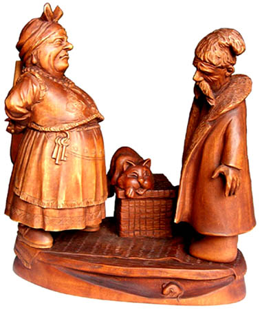 Семья 2007, деревянная скульптура, вид 1. Резьба по дереву. Сувенирная продукция. Бизнес сувенир. Оригинальный  подарок в традициях народных промыслов Украины. (46 КБ)