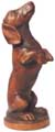 фото статуэтка Такса, материал груша, высота 13,5см. Подарки и сувениры. Деревянная скульптура. Резьба по дереву. Изобразительное искусство.