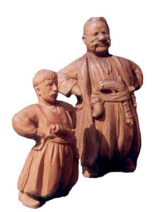 Zaporozhecs, Wooden sculpture. Souvenir production. Woodcarving. Business a gift. An original souvenir in traditions of national crafts of Ukraine.
